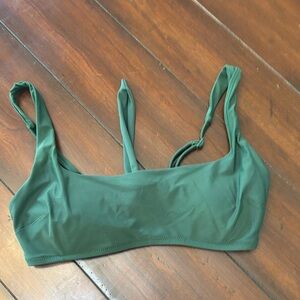 aerie Forest Green Bralette Swim Top